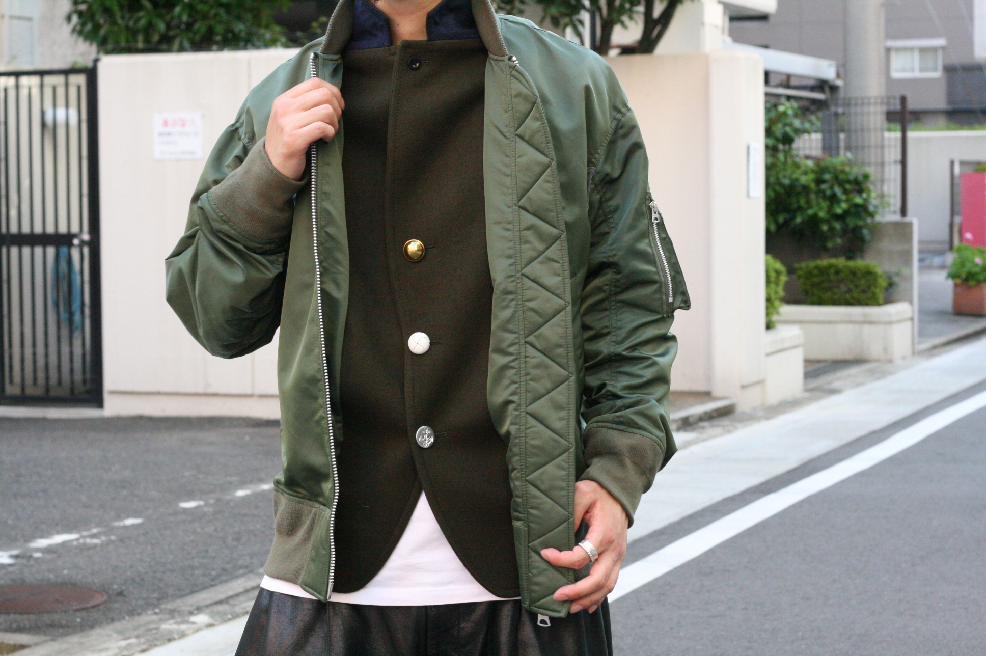 sacai ドッキングジャケット サイズ3 黒 テーラード MA-1